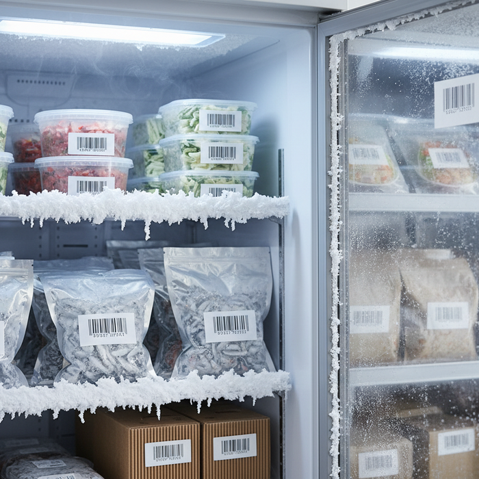 Choosing materials for commercial freezer barcode label applications