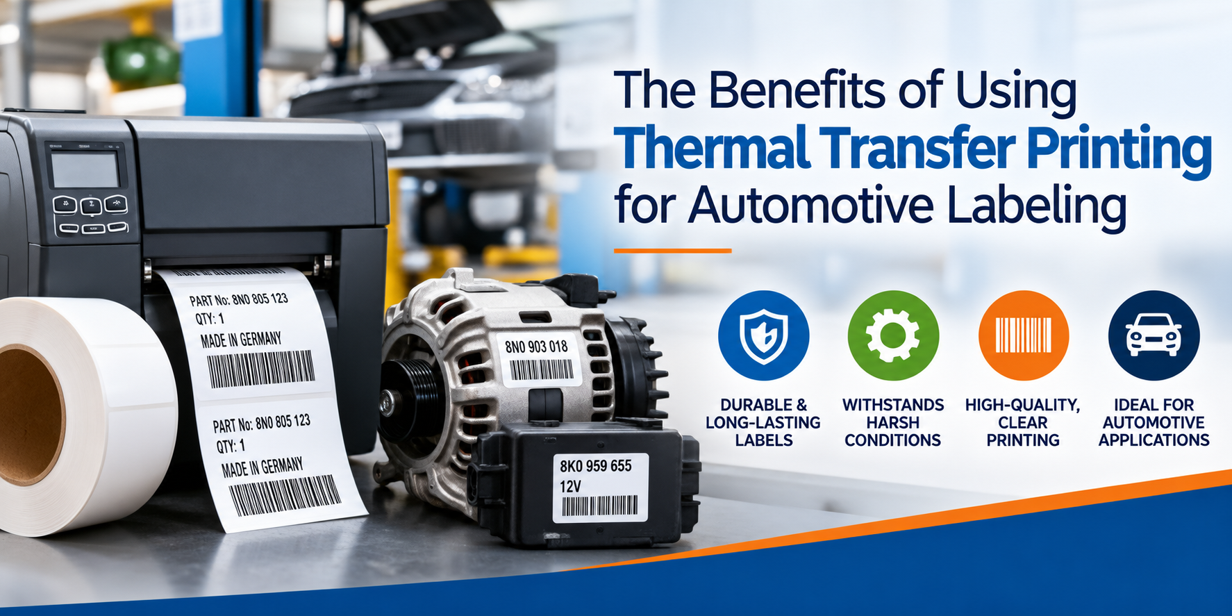 The benefits of thermal transfer printing for the Auto Industry
