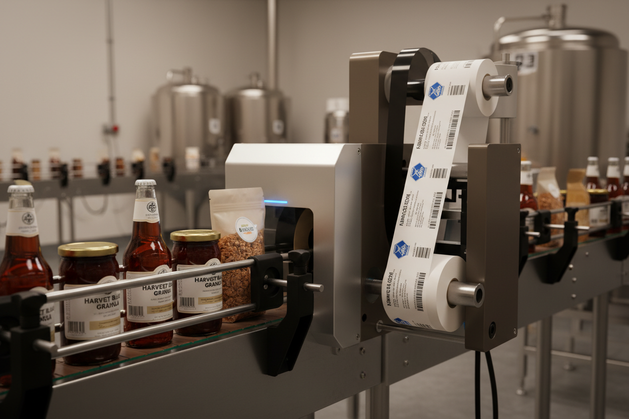 Using thermal transfer printing for food and beverage labeling