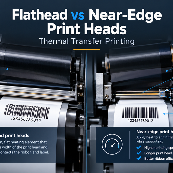 The differences between flathead and near-edge print heads in thermal transfer printing
