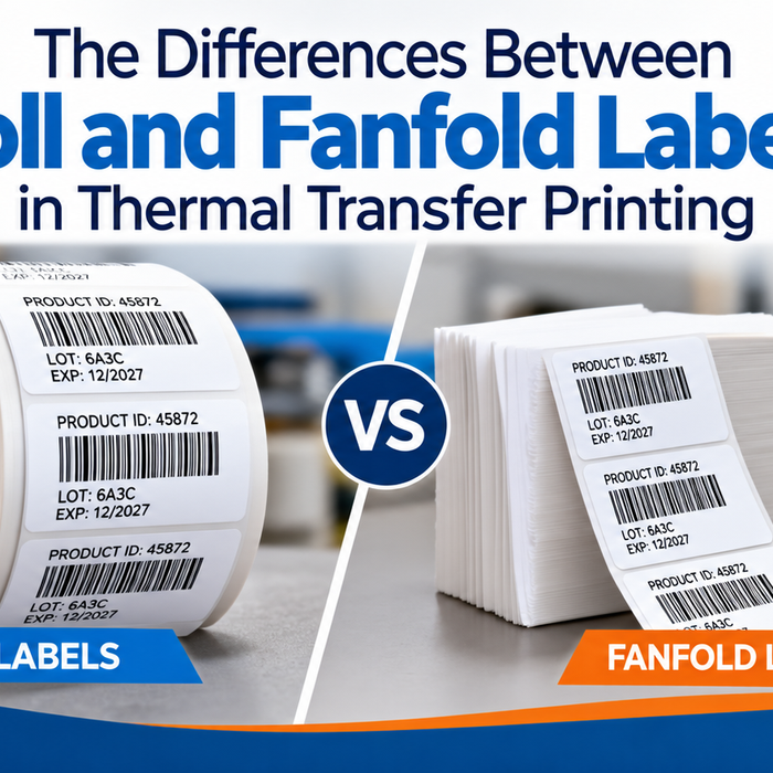 Differences between roll labels & fanfold labels for thermal transfer label printing