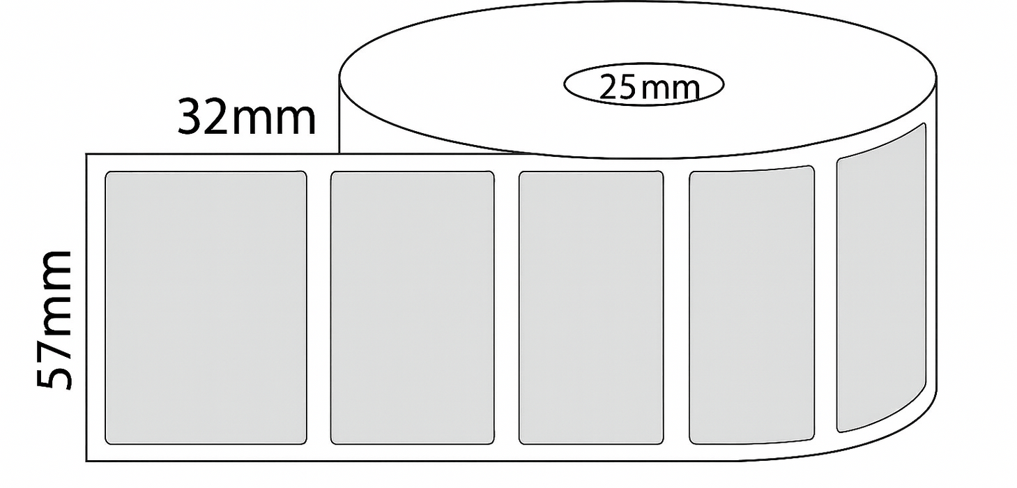 57x32mm Direct Thermal Labels