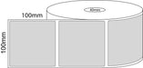 100x100mm Direct Thermal Labels with 40mm core - Barcode Print