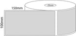 100x150mm Direct Thermal Labels 25mm core roll - Barcode Print