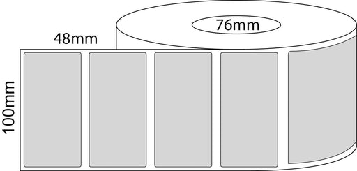 100x48mm Direct Thermal Labels - 76mm core roll - Barcode Print