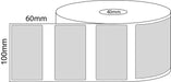 100x60mm Direct Thermal Labels - 40 mm core roll - Barcode Print
