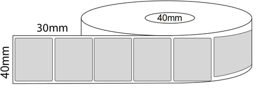40x30mm Thermal Transfer Labels 40mm Core - Barcode Print