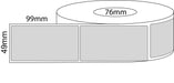 49x99mm Direct Thermal Labels - 76mm Core - 1,800 Barcode Labels per Roll - Barcode Print