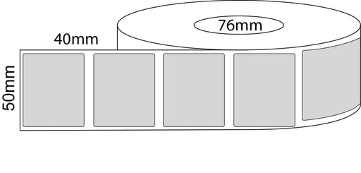 50x40mm Thermal Transfer Labels - 76 mm core - 4,000 Barcode Labels per Roll - Barcode Print