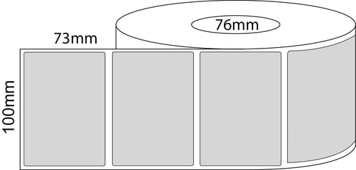 A7 Thermal Transfer Labels - 2,000 labels per roll - A7 100mm x 73mm Thermal Transfer Labels - 76mm Core - Barcode Print