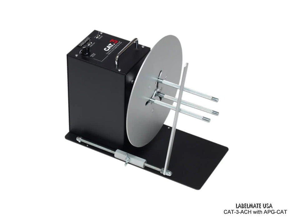 CAT-3-ACH Full-size Rewinder with adjustable 1" - 4" core diameter, up to max 6.5" label width and up to 11.5" roll diameter - Barcode Print