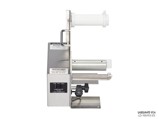 LD-100-RS-SS Label Dispenser, Reflective Sensor for Opaque Labels. 4.5" Width. Stainless Steel CXhassis And Cover. (AU/NZ PSU) - Barcode Print