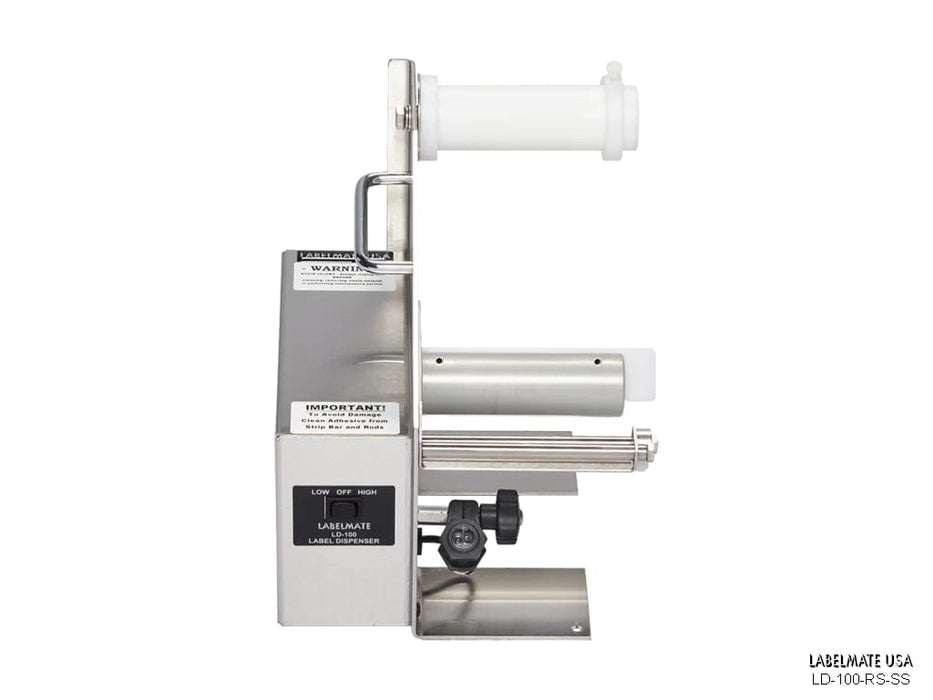LD-100-RS-SS Label Dispenser, Reflective Sensor for Opaque Labels. 4.5" Width. Stainless Steel CXhassis And Cover. (AU/NZ PSU) - Barcode Print