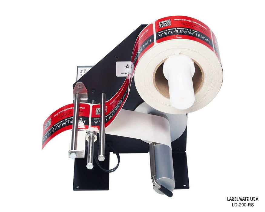 LD-200-RS Label Dispenser. Reflective Sensor. 6.5" Width. Not for Transparent Labels. - Barcode Print