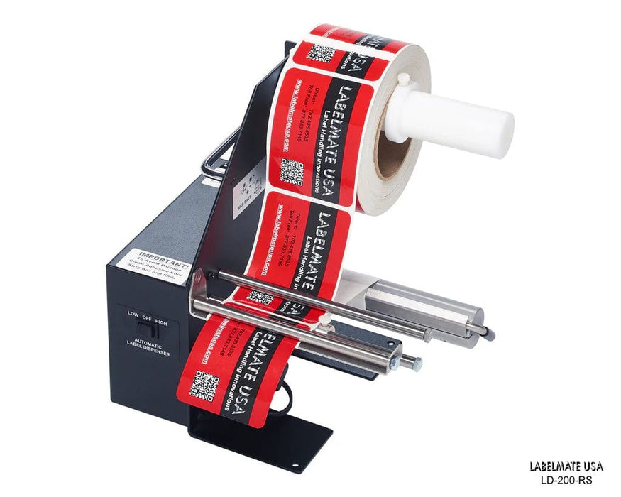 LD-200-RS Label Dispenser. Reflective Sensor. 6.5" Width. Not for Transparent Labels. - Barcode Print