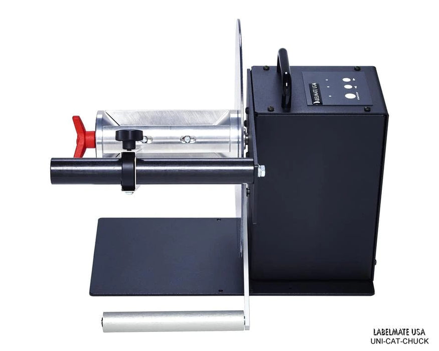 UNI-CAT-CHUCK Universal Smart Rewinder/Unwinder W/Tension Sensor Arm - Barcode Print